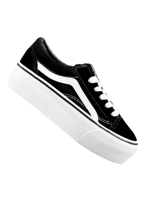 Zapatilla Plataforma Mujer Belén Negro Bella Moda-4