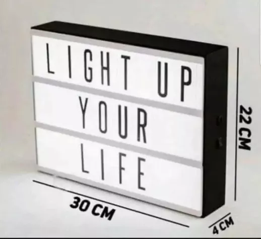 Letrero Luminoso Led  Tamaño A4  Con Letras Y Numeros-1