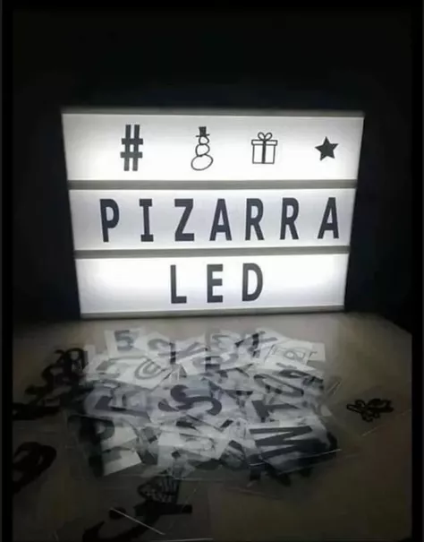 Letrero Luminoso Led  Tamaño A4  Con Letras Y Numeros-2