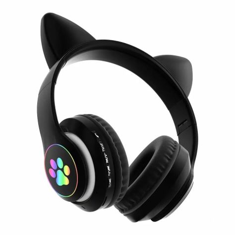 Audífonos inalámbricos Bluetooth RGB Orejas gato-1