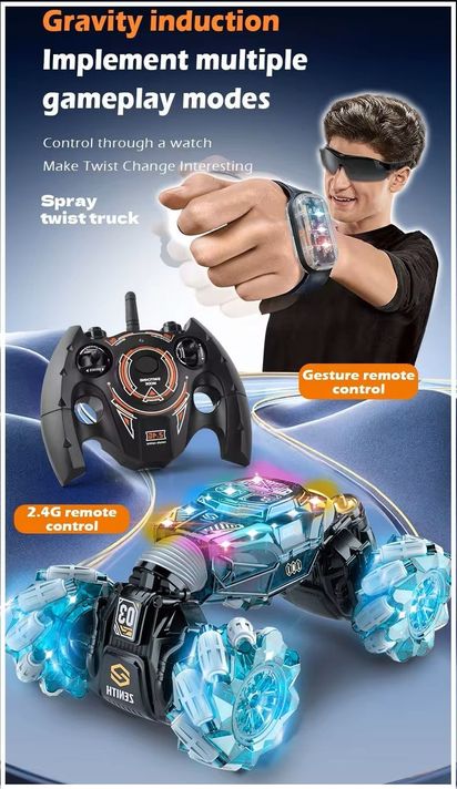 Auto Acrobático Doble Cara 4X4 RC Control Remoto Gestos-7