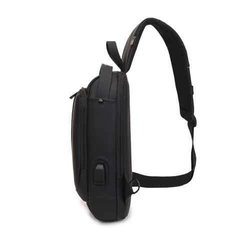 Bolso MOVAC Urban Trekker Mochila Bandolera De Pecho Antirrobo Hombre Puerto Carga USB-2