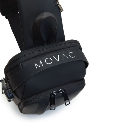Bolso MOVAC Urban Trekker Mochila Bandolera De Pecho Antirrobo Hombre Puerto Carga USB-5