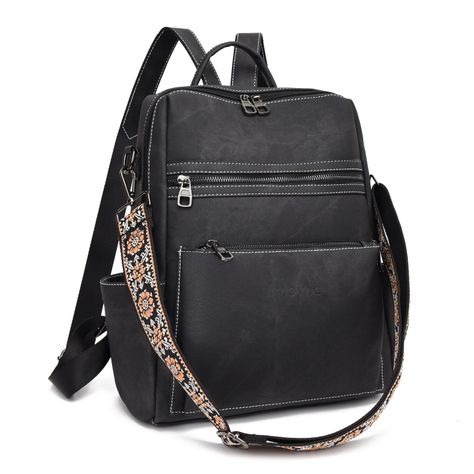 Mochila Cartera MOVAC DuoStyle Cuero Pu con practico Monedero Versátil-1