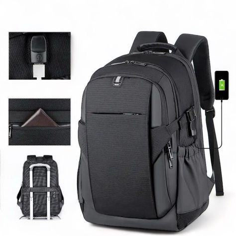 Mochila Multifuncional Laptop y Notebook Puerto USB Universidad Hombre Mujer -0
