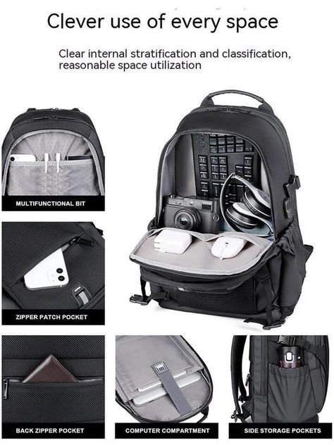 Mochila Multifuncional Laptop y Notebook Puerto USB Universidad Hombre Mujer -1
