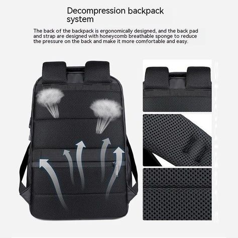 Mochila Multifuncional Laptop y Notebook Puerto USB Universidad Hombre Mujer -5