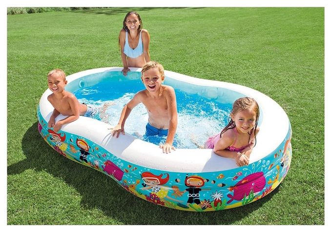 Piscina Verano Inflable Niños 262x160x46 Cm Intex Multicolor 700Litro-1