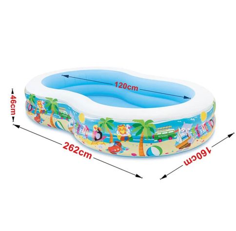Piscina Verano Inflable Niños 262x160x46 Cm Intex Multicolor 700Litro-3