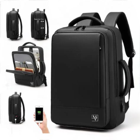 Mochila Movac Essence Antirrobo Con Puerto Usb. Multifuncional.-0