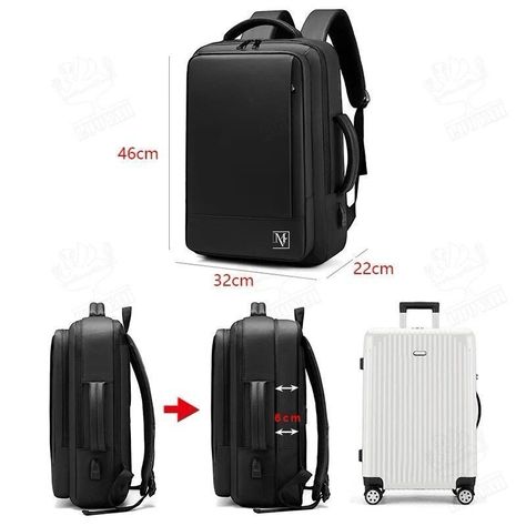 Mochila Movac Essence Antirrobo Con Puerto Usb. Multifuncional.-1