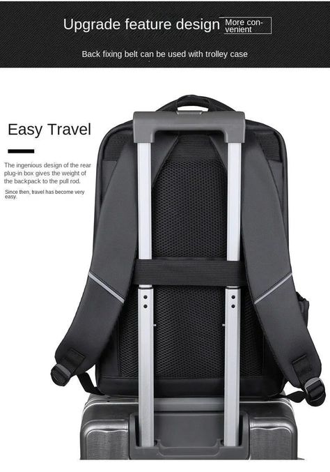 Mochila Maleta Viaje con Puerto USB Multifuncional Unisex Notebook-6
