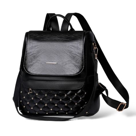 Mochila Cartera Antirrobo De Cuero PU Elegante.-0