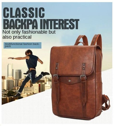 Mochila Bolso MOVAC Supreme Elegante de Cuero PU Gran Capacidad.-1