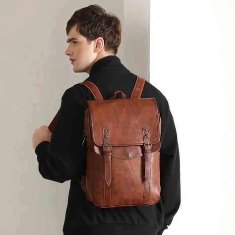 Mochila Bolso MOVAC Supreme Elegante de Cuero PU Gran Capacidad.-2