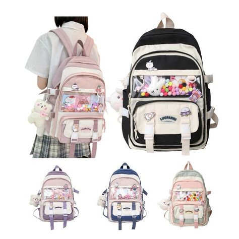 Mochila Bolso Escolar Kawaii Estilo Coreano Gran Capacidad-1