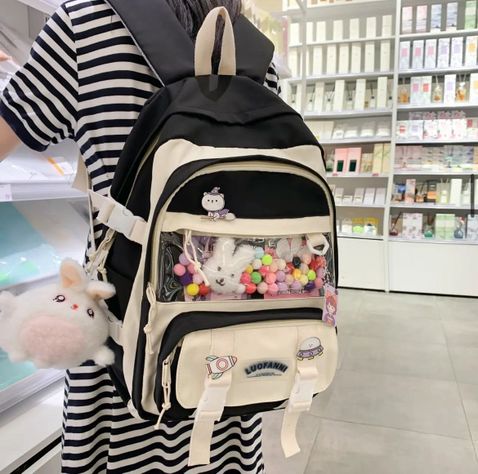Mochila Bolso Escolar Kawaii Estilo Coreano Gran Capacidad-2