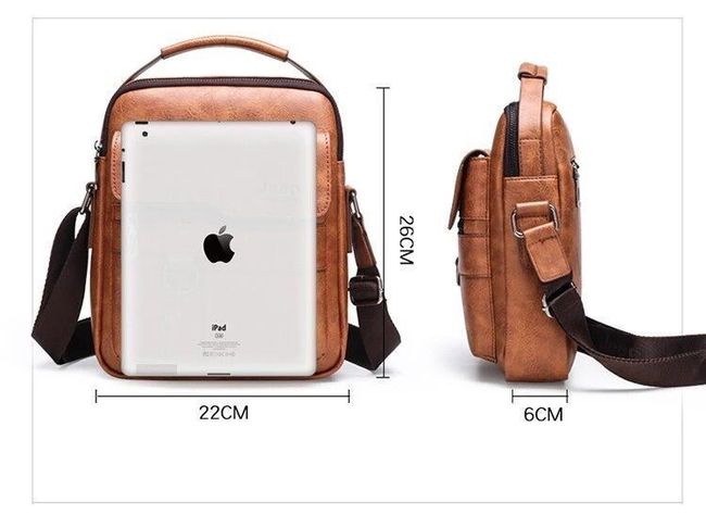 Bolso Bandolera Maletín De Hombro Cuero Ecológico De Hombre-5