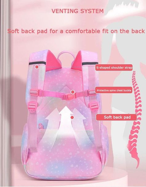 Mochila Escolar Unicornio Arcoíris Infantil Kawai Para Niña-6