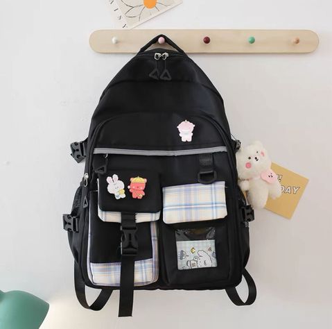 Mochila Bolso Juvenil Escolar Impermeable Gran Capacidad Notebook-3
