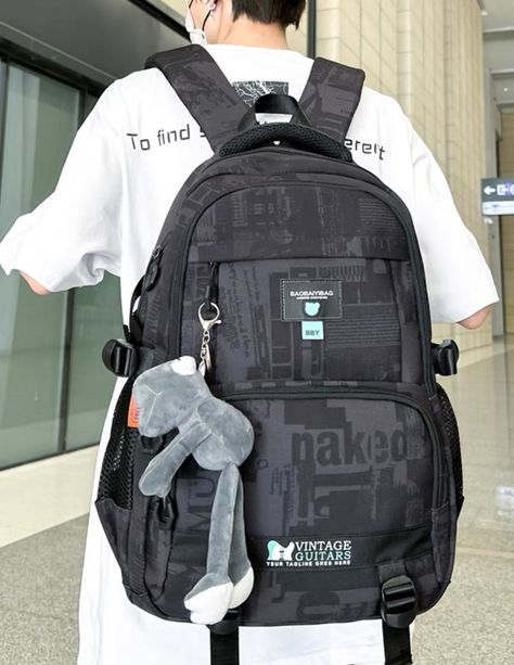 Mochila Escolar y Universitaria Juvenil Diseño Moderno Gran Capacidad -1