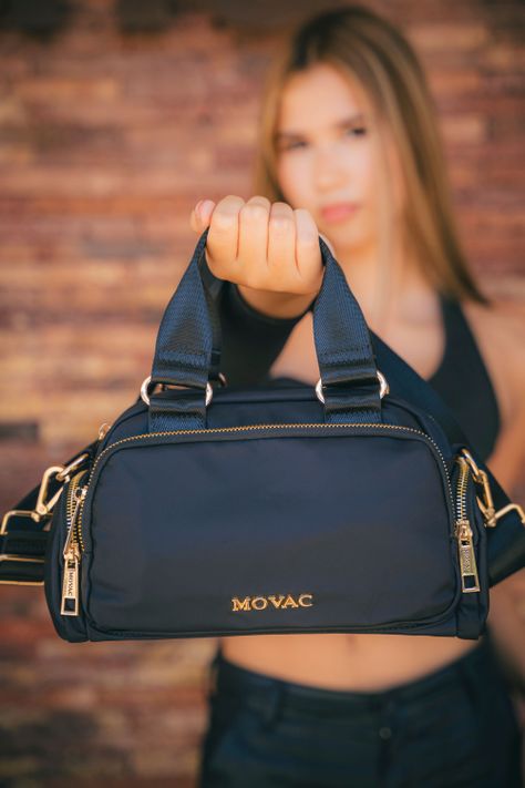 Cartera MOVAC Cruzada Bandolera Victoria Black Bolso Múltiples Bolsillos-3