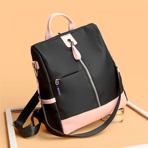 Mochila Antirrobo Impermeable Para Mujer Juvenil De Nailon-4