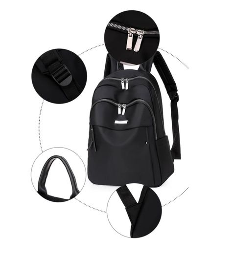 Mochila Impermeable Para Mujer Juvenil De Nailon-7