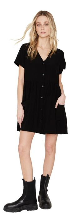 Vestido Franca Negro Jacinta Tienda-1