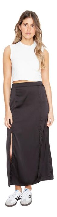 Falda Jane Satin Negra Jacinta Tienda-0