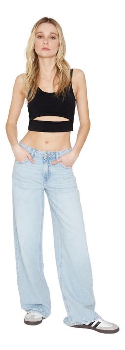 Croptop Cut Out Negro Jacinta Tienda-3