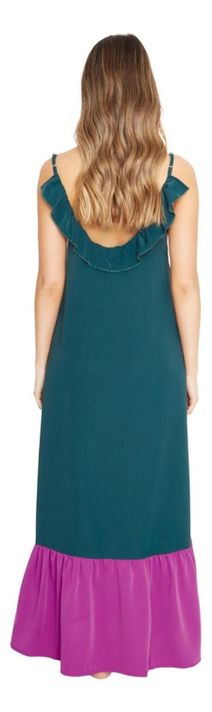 Vestido Libra Iii Petróleo Jacinta Tienda-3