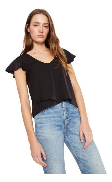 Polera Sara Manga Corta Iii Negra Jacinta Tienda-3