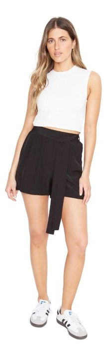 Short Greta Con Lazo Iii Negro Jacinta Tienda-0
