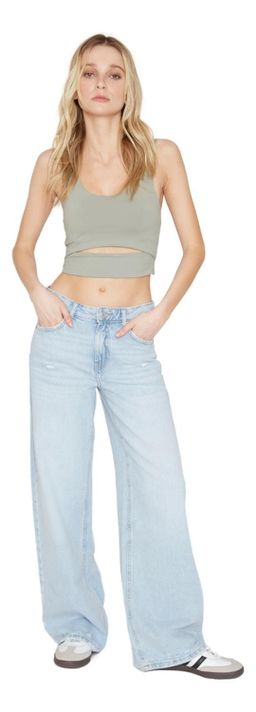 Croptop Cut Out Verde Jacinta Tienda-3