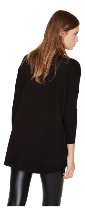 Chaleco Manuela Largo Iii Negro Jacinta Tienda-2