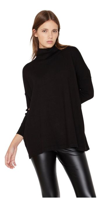 Chaleco Manuela Largo Iii Negro Jacinta Tienda-3