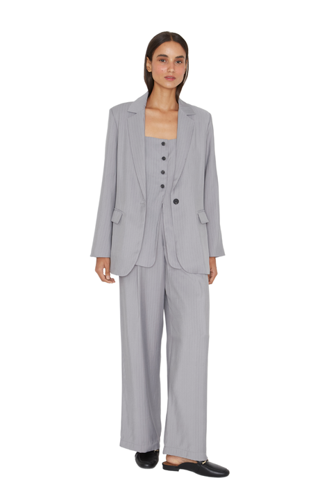 Blazer Oxford rayas gris Jacinta Tienda-3