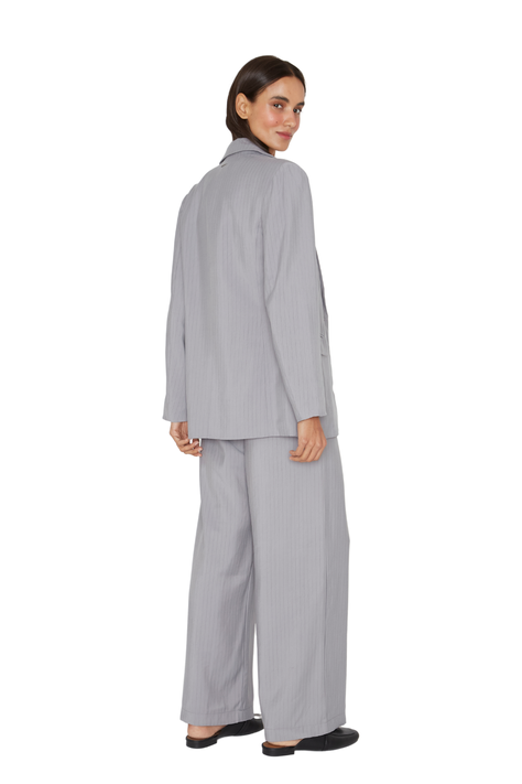 Blazer Oxford rayas gris Jacinta Tienda-4