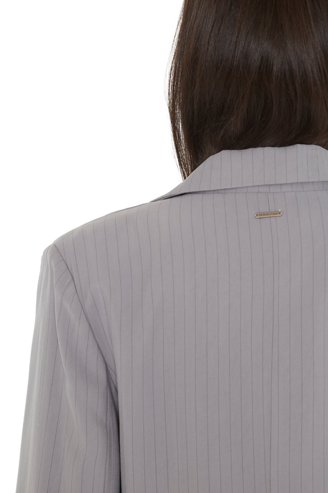 Blazer Oxford rayas gris Jacinta Tienda-5