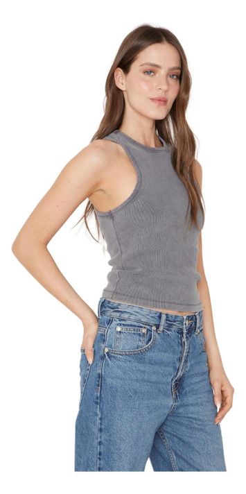 Rib Tank Top Gris Jacinta Tienda-1