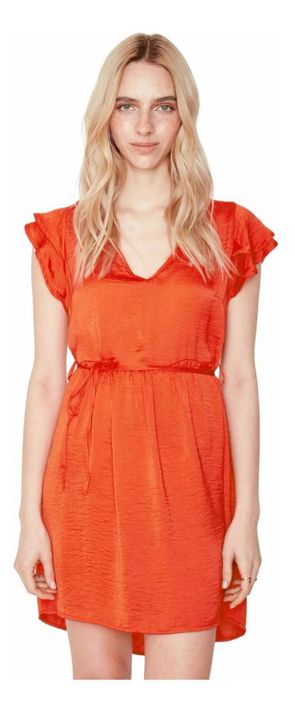 Vestido Anna Corto Coral  L coral M coral-4