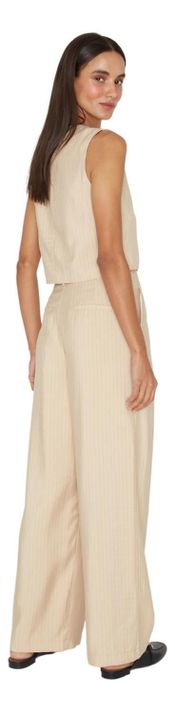 Pantalón Oxford Rayas Crudo Jacinta Tienda-2