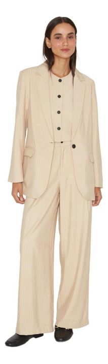 Pantalón Oxford Rayas Crudo Jacinta Tienda-4