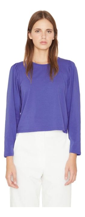 Polera Alicia Manga Larga Azul Jacinta Tienda-0