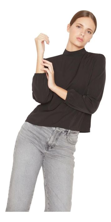 Blusa Paula Ii Negra Jacinta Tienda-3