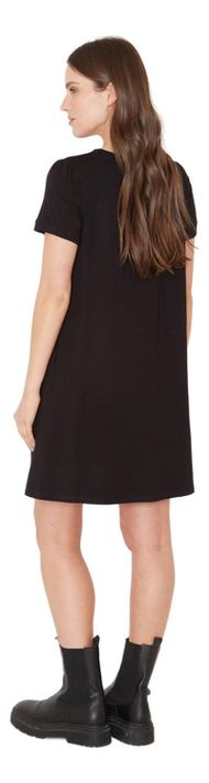 Vestido Bianca Manga Corta Ii Negro Jacinta Tienda-3