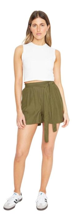 Short Greta Con Lazo Iii Verde Jacinta Tienda-0