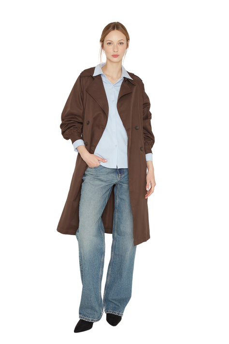 Trench Coat Porter café Jacinta Tienda-0