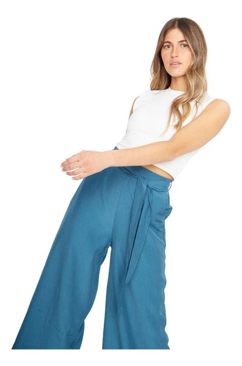 Pantalón Greta Largo Iii Petróleo Jacinta Tienda-5